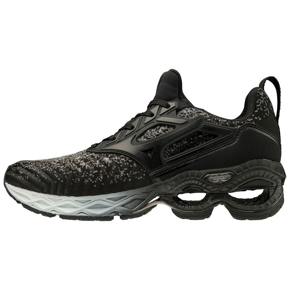 Mizuno Wave Creation Waveknit Női Futócipő Fekete DAZ402891